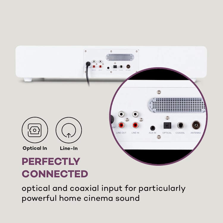 Stealth Base Connect base audio Bluetooth Internet / DAB + / FM USB AUX Blanc