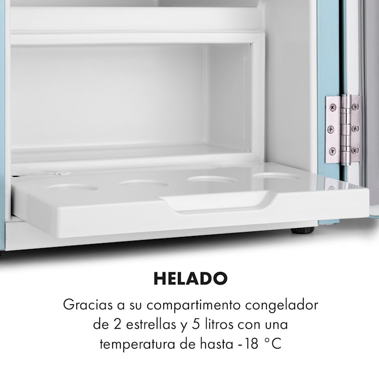 Audrey Mini 2 en 1 frigorífico clase de eficiencia energética F congelador LED Azul Pastel