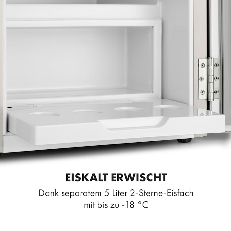 Audrey Mini 2in1 Kühlschrank EEC F Gefrierfach LED 37 Ltr | Creme