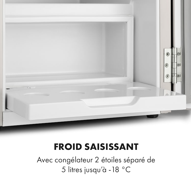Audrey Mini 2in1 koelkast EEC F vriesvak led Crème