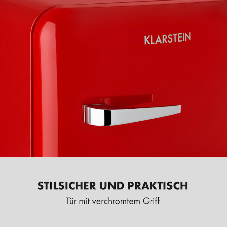 Audrey Mini 2in1 Kühlschrank EEC F Gefrierfach LED 37 Ltr | Rot