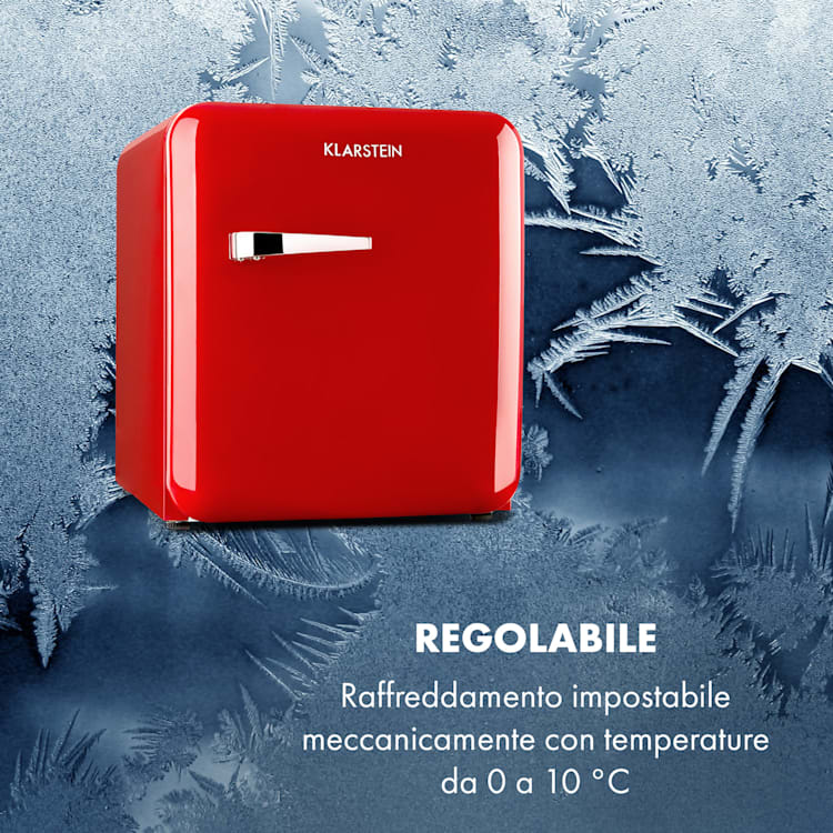 Frigorifero Audrey Mini 2 in 1 CEE F Congelatore LED 37 Ltr | Rosso