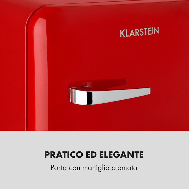 Frigorifero Audrey Mini 2 in 1 CEE F Congelatore LED 37 Ltr | Rosso