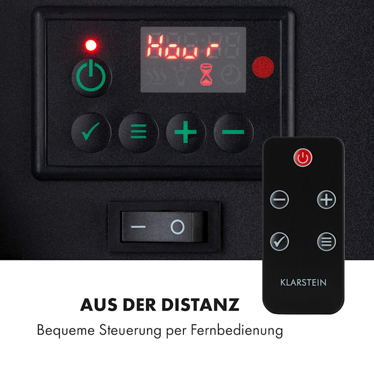 Alpbach Elektrischer Kamin 1800W 2 Heizstufen 65 cm Stein-Optik Steinoptik: Bruchstein