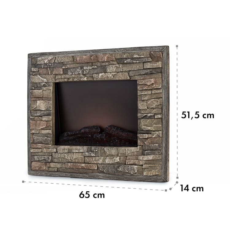 Alpbach Cheminée électrique 1800W 2 niveaux de chauffage 65 cm aspect pierre Aspect pierre : pierre de carrière