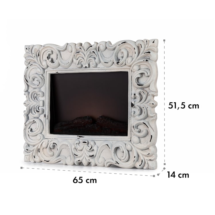 Alpbach Snow, elektrický krb, 1800 W, 2 vykurovacie úrovne, 65 cm, biely Biela