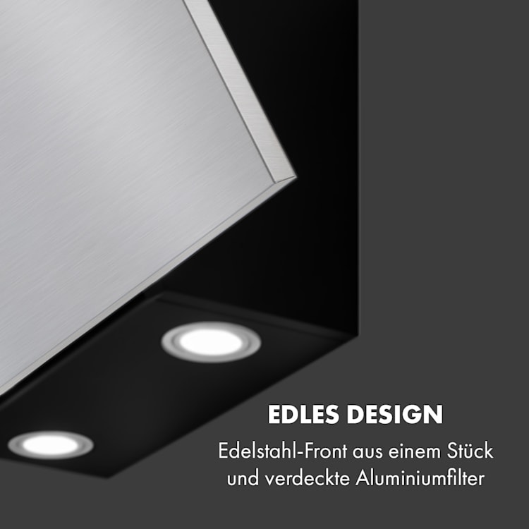 Silver Lining 90 Dunstabzugshaube 90cm 568m³/h EEK A Edelstahl 90 cm