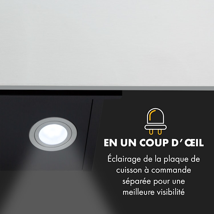 Silver Lining 90 hotte aspirante 90cm 68m³/h, classe A, inox 90 cm