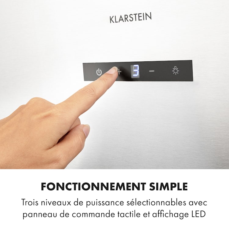 Silver Lining 90 hotte aspirante 90cm 68m³/h, classe A, inox 90 cm