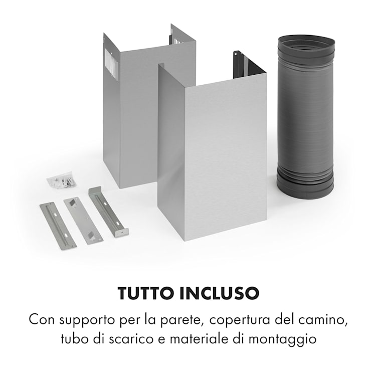 Silver Lining 90, cappa aspirante, 90 cm, 568m³/h , EEK A, acciaio inox 90 cm