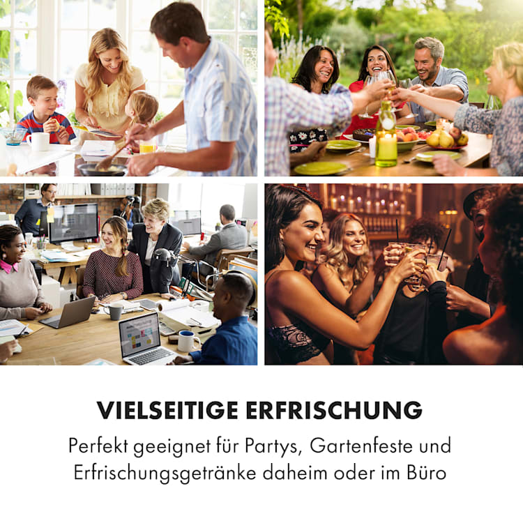 Chillout Eiswürfelmaschine Bulleteis 12kg/24h Wassertank: 1,5 l Schwarz