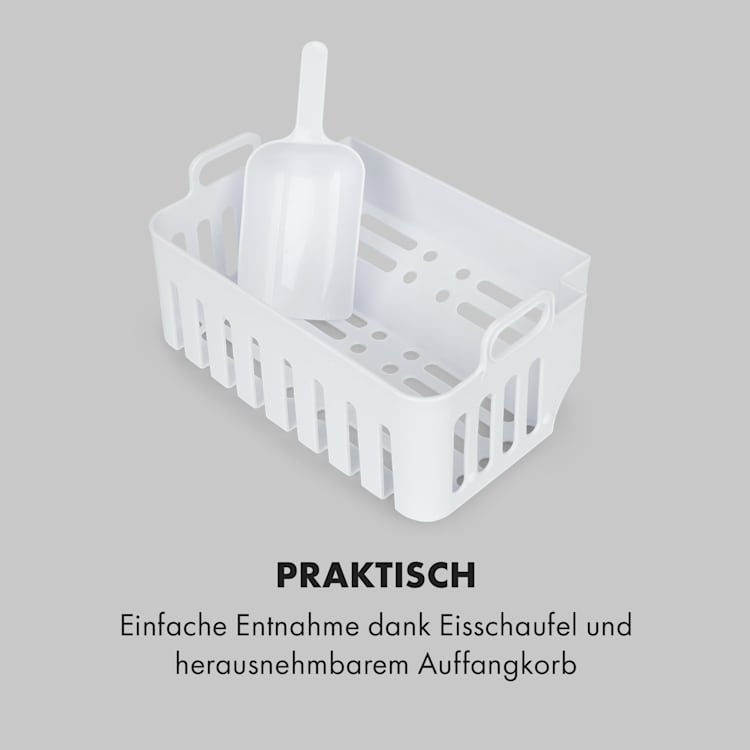 Chillout Eiswürfelmaschine Bulleteis 12kg/24h Wassertank: 1,5 l Schwarz