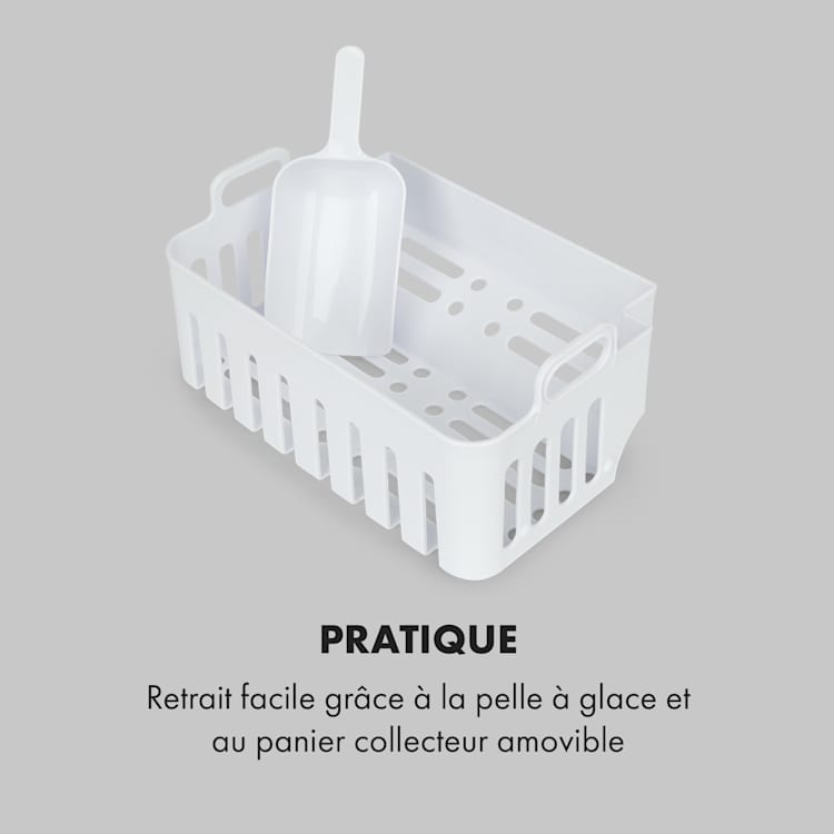 Chillout machine à glaçons cylindriques 12 kg/24h réservoir d'eau: 1,5 l noire Noir