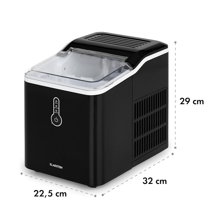 Chillout, výrobník ľadu, oblé kúsky ľadu, 12 kg/24 hod., nádrž na vodu: 1,5 l, čierny Čierna