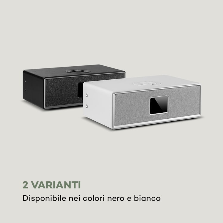 Simpfy, Cassa Wireless, DAB+/FM BT LCD, Display LCD, Alloggiamento in Legno Nero
