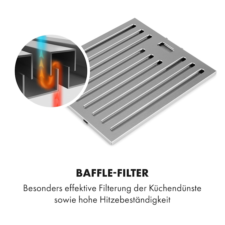 Corvette Americana Dunstabzugshaube Baffle-Filter 584 m³/h