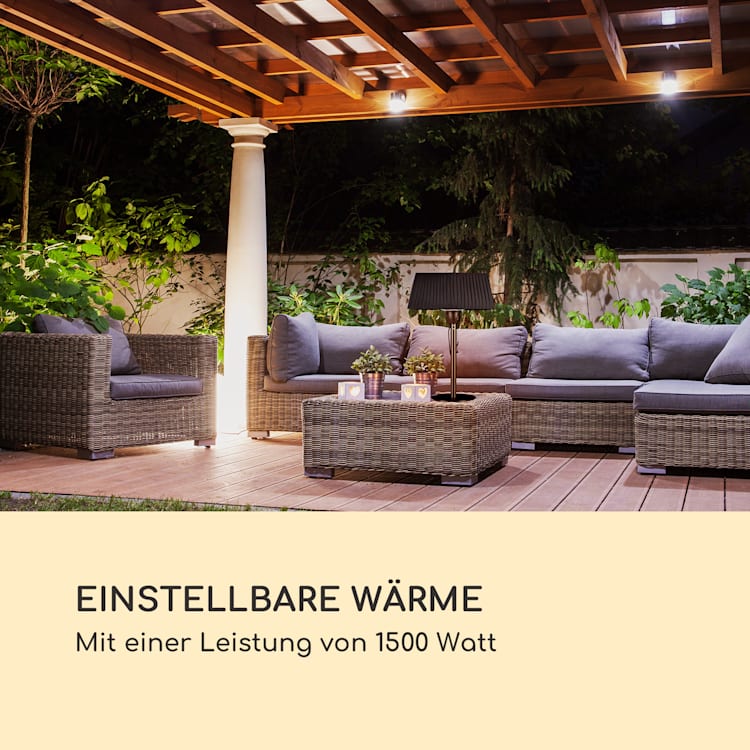 Loras Style Tisch-Heizstrahler Karbon-IR-Heizelement 1500W