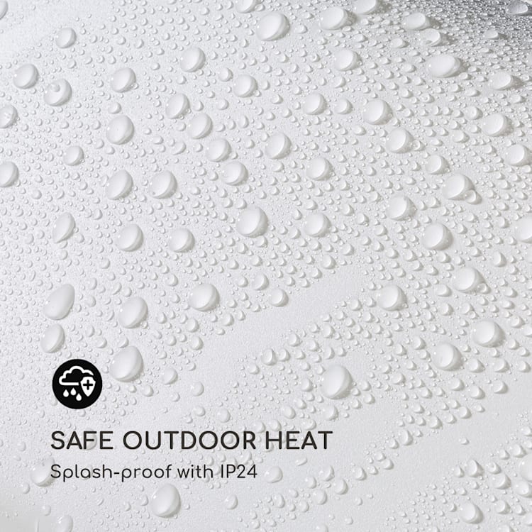 Heat Square, infracrveni grijač, 650/1350/2000 W, ugljik, IP24, LED BIjela