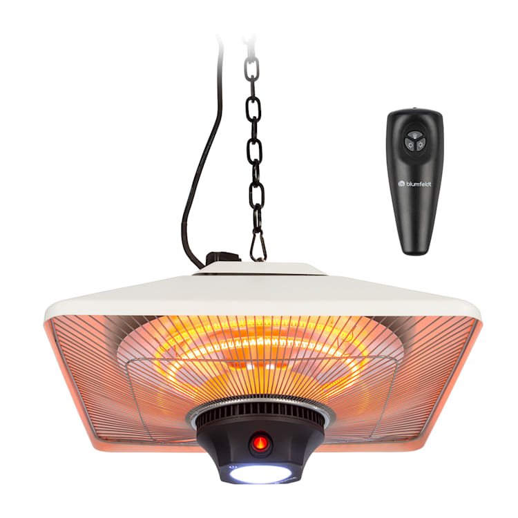 Heat Square, infracrveni grijač, 650/1350/2000 W, ugljik, IP24, LED BIjela