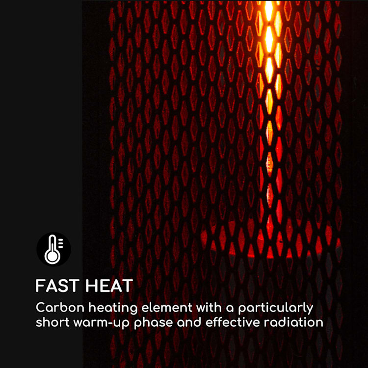 Heat Tower, infracrvena grijalica, 1500W, karbonski grijač, IP55
