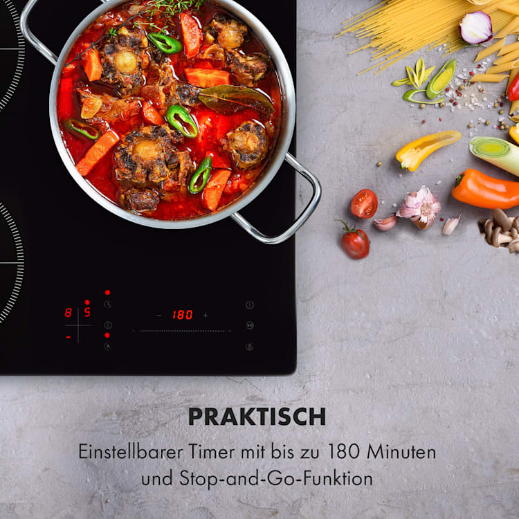 TrinityCook Induktionskochfeld 3400W Touch Control Glas