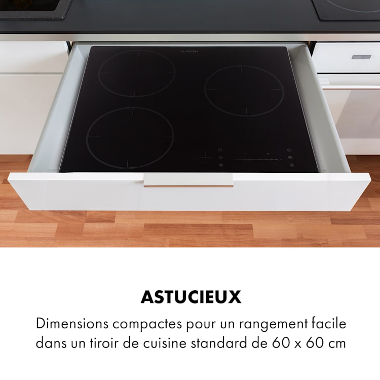 TrinityCook table de cuisson à induction 3400 W tactile verre