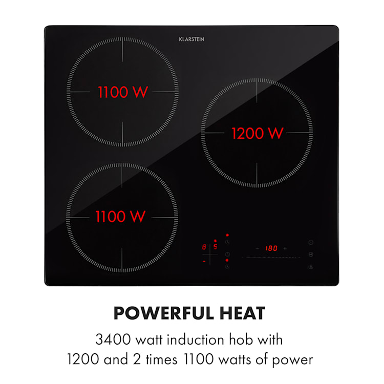 TrinityCook table de cuisson à induction 3400 W tactile verre