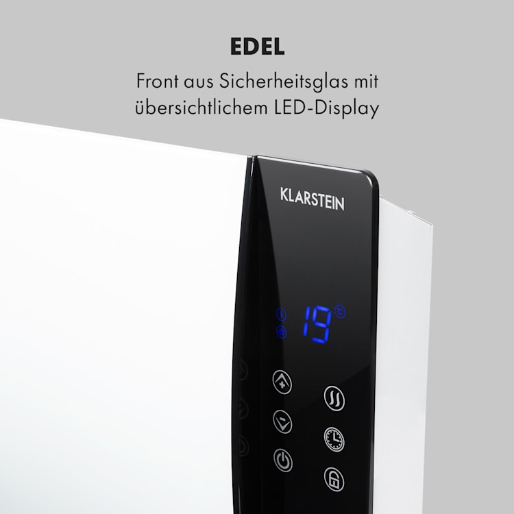 Lindholm Konvektionsheizgerät Thermostat Timer 2000W Weiß
