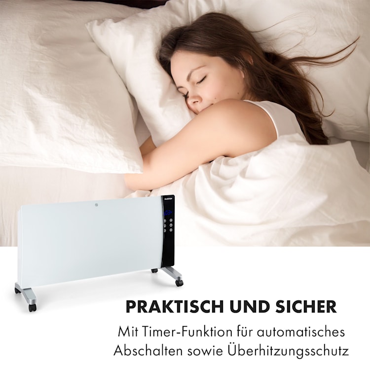 Lindholm Konvektionsheizgerät Thermostat Timer 2000W Weiß