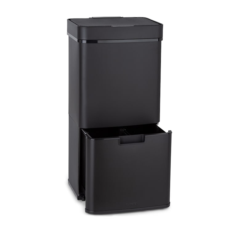Royal Trash Matte Black Sensor-Mülleimer 72 Liter Edelstahl Matt-Schwarz