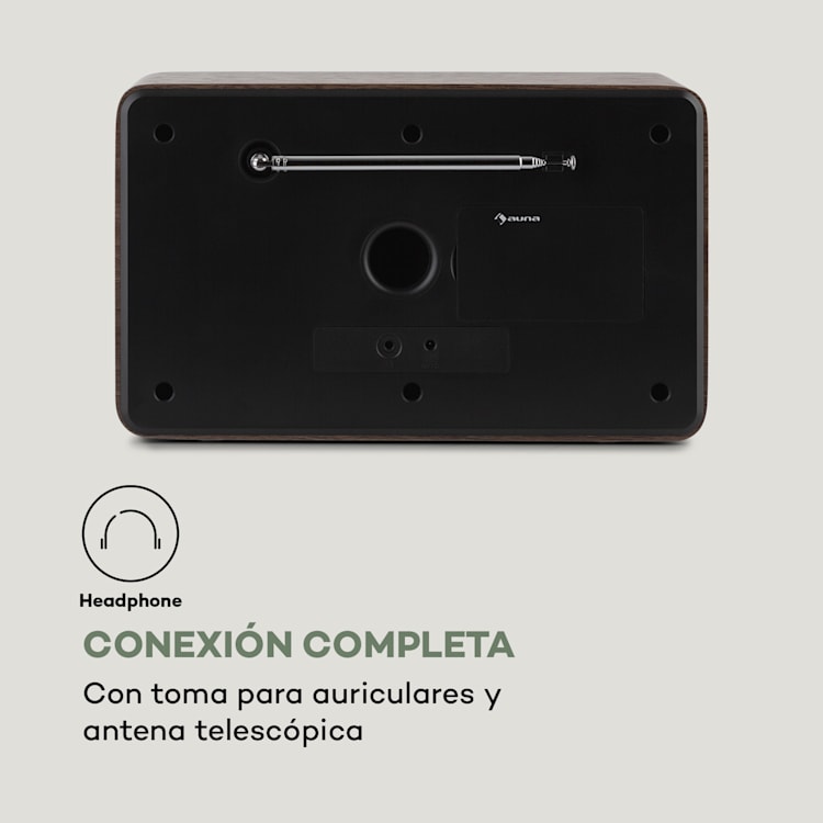 Nestor DAB+ Radio DAB+/FM 2 modos de funcionamiento pantalla de color TFT de 2,4" color marrón Marrón