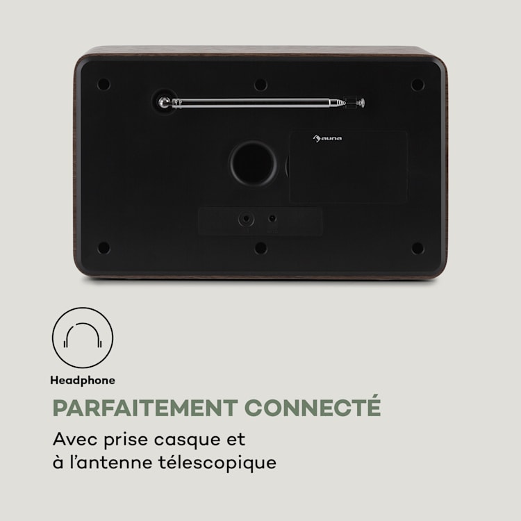 Nestor DAB+ radio DAB+/FM 2 bedrijfsmodi 2,4" TFT kleurendisplay bruin Bruin