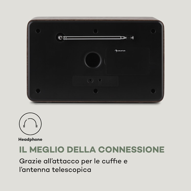 Nestor DAB+, Radio DAB+/FM, 2 Modalità, Schermo a Colori TFT da 2,4", marrone Marrone