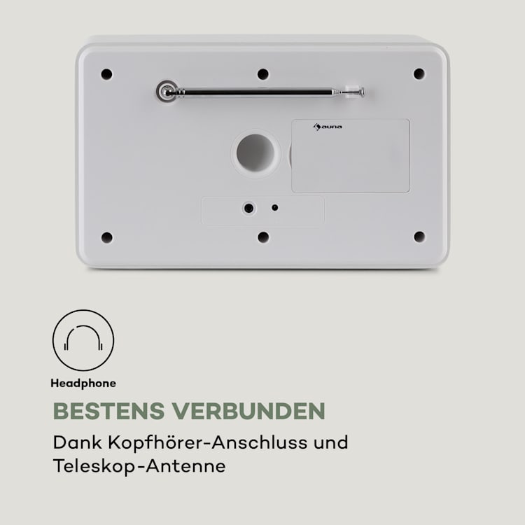 Nestor DAB+ Radio DAB+/FM 2 Betriebsmodi 2,4" TFT-Farbdisplay Weiß