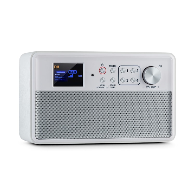 Nestor DAB+ Radio DAB+/FM 2 Betriebsmodi 2,4" TFT-Farbdisplay Weiß