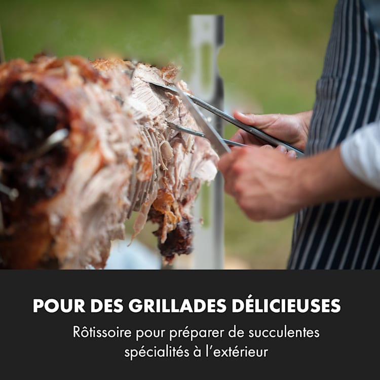 Sauenland Survivor barbecue à cochon de lait Rotisserie 12W 70kg max. acier inoxydable