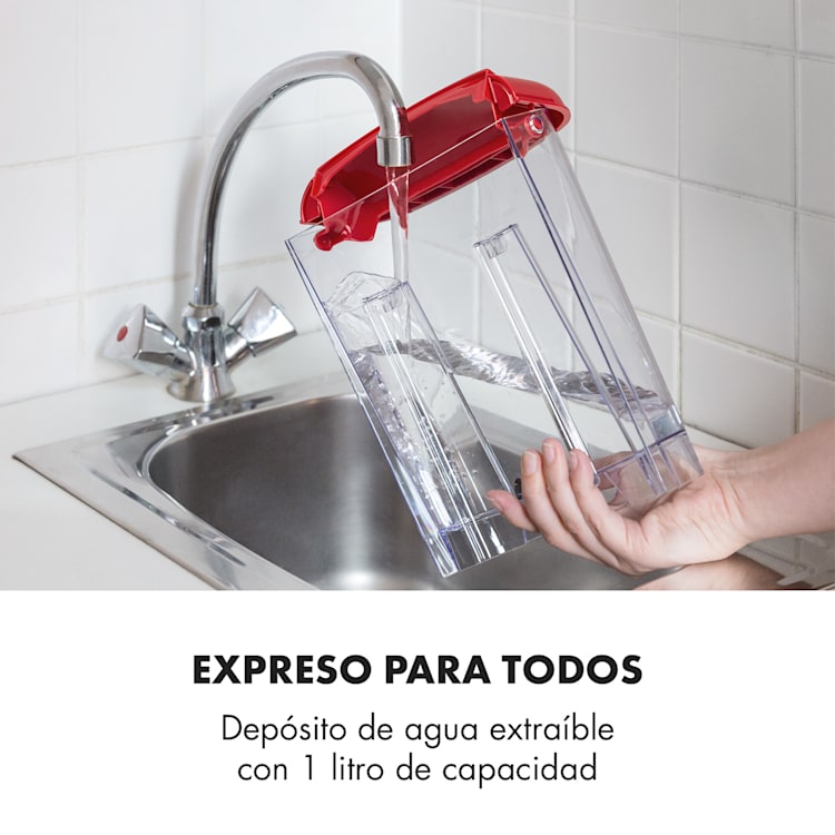 Espressionata Gusto Cafetera de expreso 1100W Presión de 15 bares Rojo
