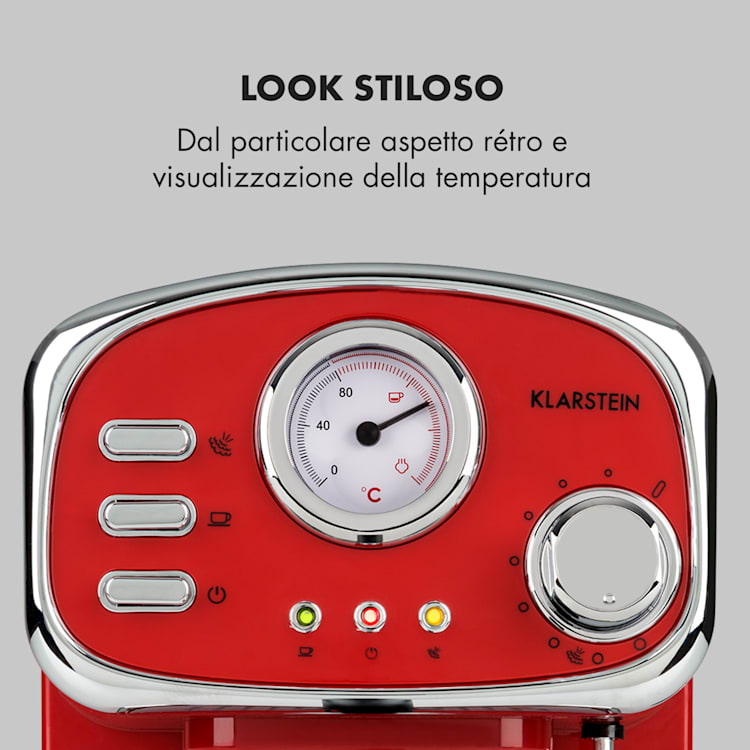 Espressionata Gusto, Macchina del Caffè, 15 Bar di Pressione, 1100W
