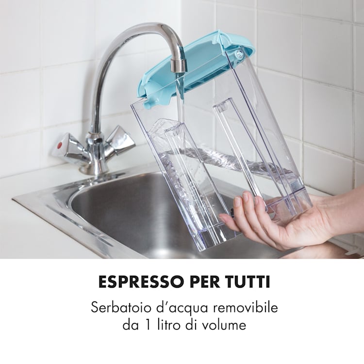 Espressionata Gusto, Macchina del Caffè, 15 Bar di Pressione, 1100W Azzurro pastello