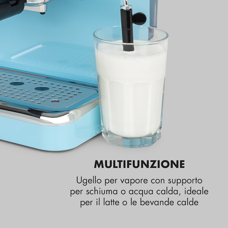 Espressionata Gusto, Macchina del Caffè, 15 Bar di Pressione, 1100W Azzurro pastello