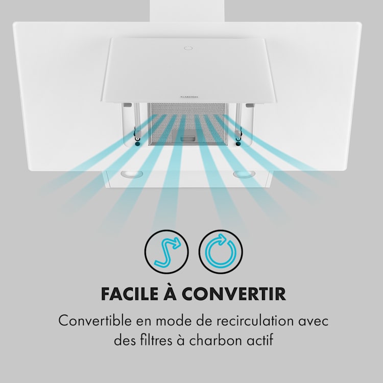 Eleonora 90 afzuigkap 420 m³/h touchscreen sfeerlicht EEK A++ 90 cm | Wit