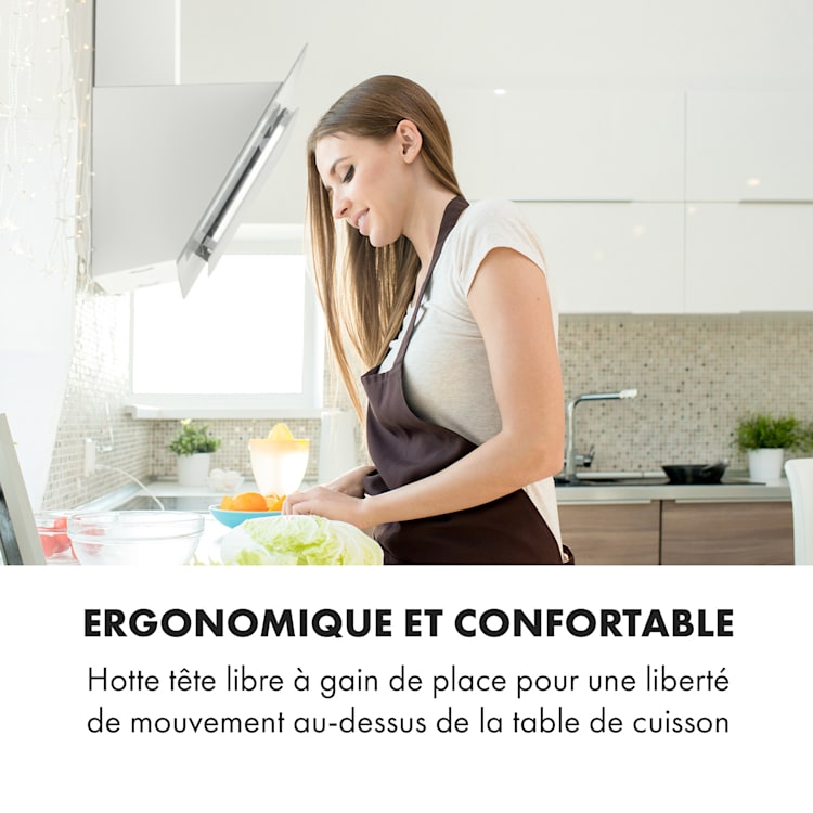 Eleonora 90 afzuigkap 420 m³/h touchscreen sfeerlicht EEK A++ 90 cm | Wit