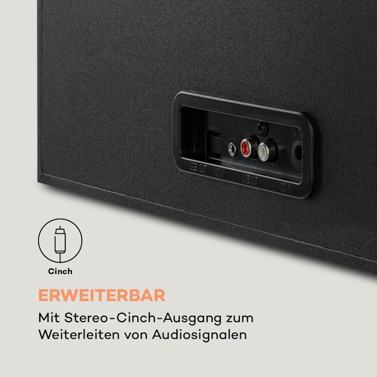 Sarah Ann Plattenspieler Bluetooth USB 33, 45 und 78 U/min Ohne DAB+ / UKW Radio | Schwarz