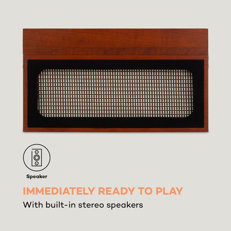Sarah Ann, gramofón, bluetooth, USB, 33, 45 a 78 ot./min., hnedý Without Radio | Hnedá