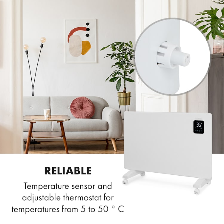Bansin Smart 1500, konvektor, 1500 W, vezérlés applikáción keresztül 1500 W | Fehér