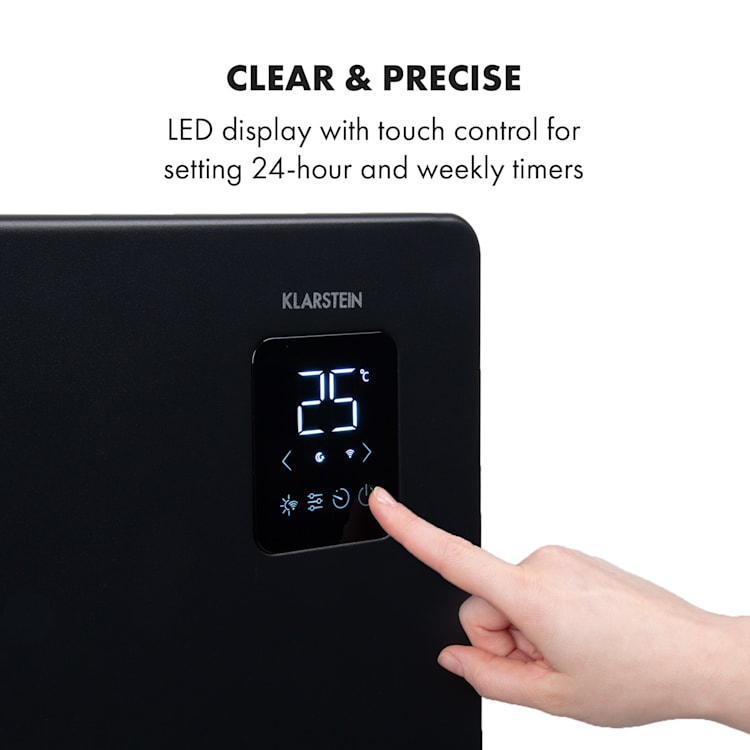 Bansin Smart 2500, конвектор, 2500W, регулиране с приложение 2500 W | Черно