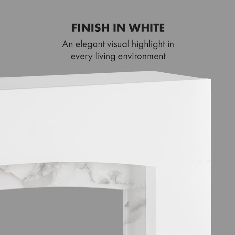 Studio Frame II Boîtier de cheminée MDF Décoration marbre sans insert de cheminée