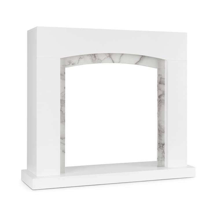 Studio Frame II Kamingehäuse MDF Marmordekoration ohne Kamineinsatz