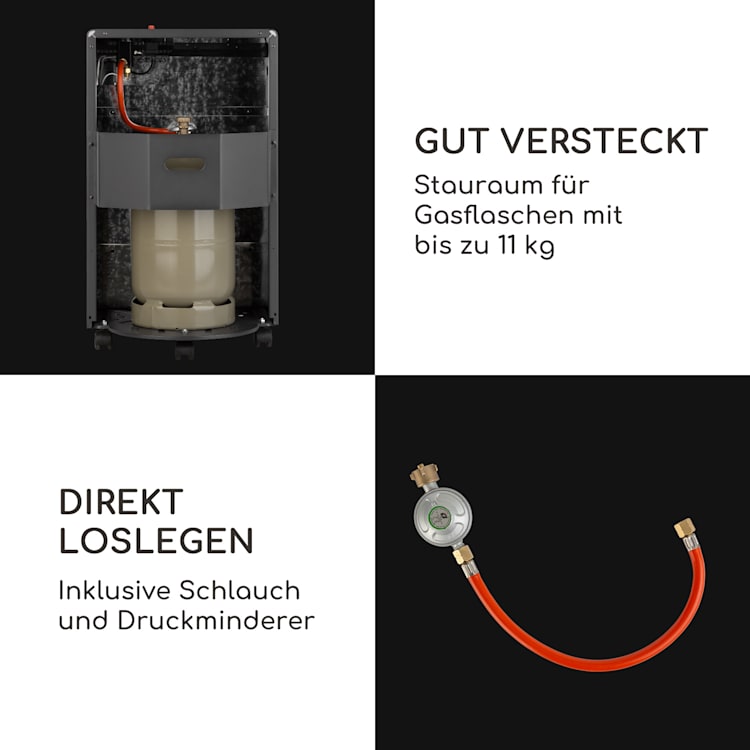 Andora Flame Gasheizofen Gasheizer Feuerschein bis 3,4kW
