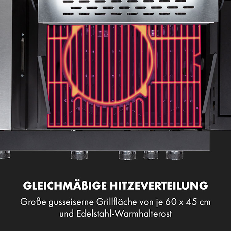 Kingsville XL Kombigrill Gas Pizzaofen 20,5kW 5+1 Brenner